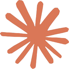 Abstract orange graphic element symbolizing innovation and creativity, relevant to InnovAit AI's focus on AI-driven business growth and automation solutions.