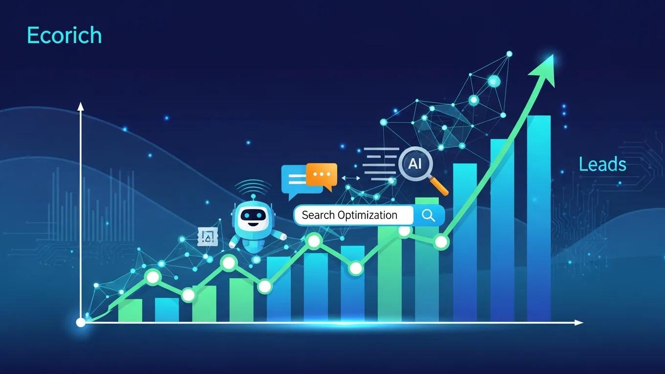 Graph illustrating the measurable benefits of AI search optimization for business growth