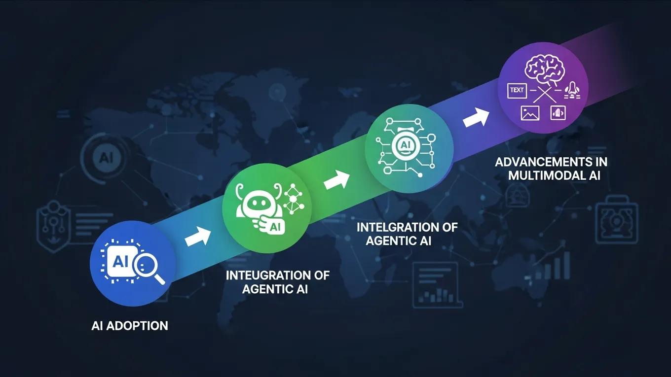 Visual roadmap of future AI advancements in lead generation