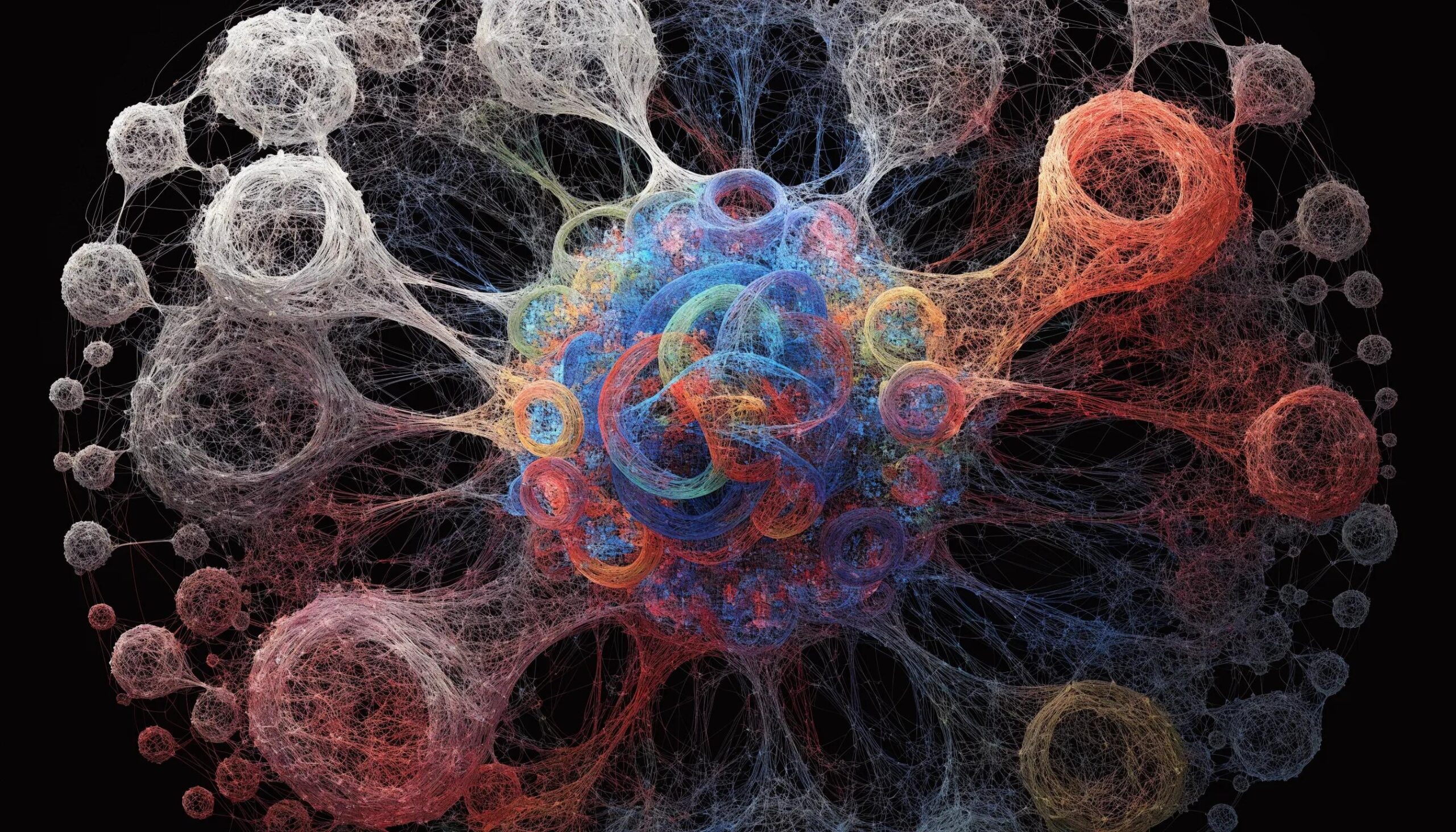 Abstract visualization of an AI algorithm representing generative engine optimization and personalized content creation